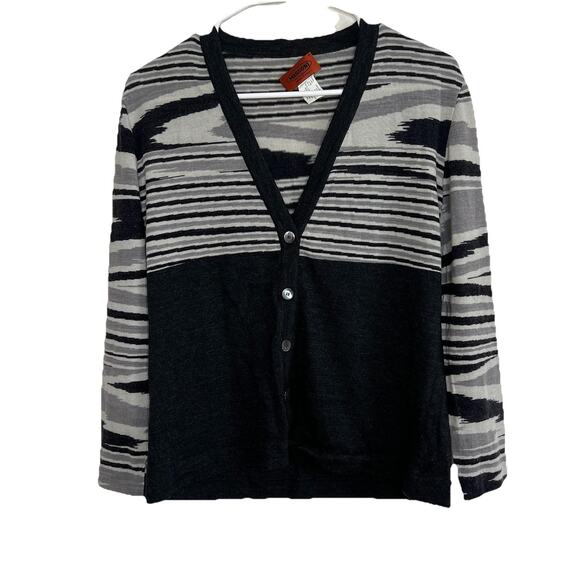 Missoni Womens Gray Cardigan Sweater Button Front Wool Long Sleeve Medium W23 - Picture 1 of 5